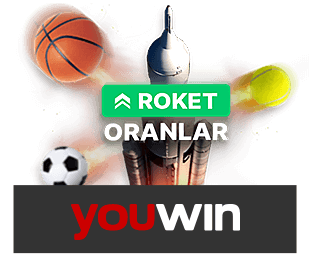 Youwin oranlar kampanyasını roket temasıyla gösteren spor görseli